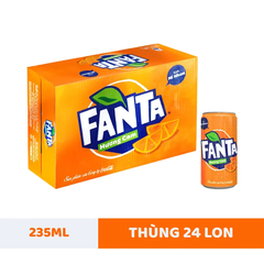 Thùng 24 lon nước ngọt Fanta cam 235ml