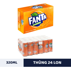 Thùng 24 lon nước ngọt Fanta cam 320ml