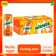 Thùng 24 lon nước ngọt Mirinda cam 320ml