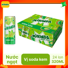 Thùng 24 lon nước ngọt Mirinda soda kem 320ml