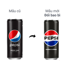 Thùng 24 lon nước ngọt Pepsi không calo 320ml