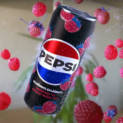 Thùng 24 lon nước  ngọt Pepsi không calo vị phúc bồn tử 320ml
