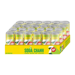 Thùng 24 lon nước soda 7Up chanh 320ml