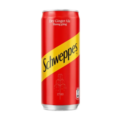 Thùng 24 lon nước soda Schweppes Dry Ginger Ale 320ml