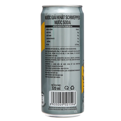 Thùng 24 lon nước soda Schweppes không đường 320ml