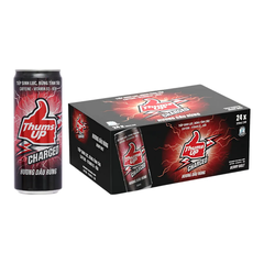 Thùng 24 lon nước tăng lực Thums Up Charged hương dâu rừng 320ml