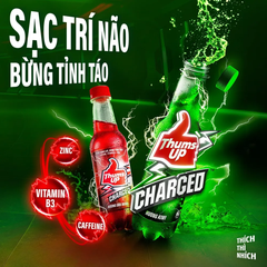 Thùng 24 lon nước tăng lực Thums Up Charged hương kiwi 320ml