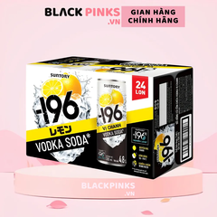 Thùng 24 lon nước uống có cồn -196 vodka voda vị chanh 320ml