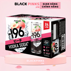 Thùng 24 lon nước uống có cồn -196 vodka voda vị đào 320ml