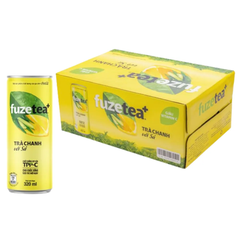 Thùng 24 lon trà chanh sả Fuzetea+ 320ml