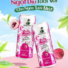 Thùng 24 lon Trà Greentime hương vải 320ml