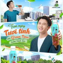 Thùng 24 chai trà Green Time hương bưởi 580ml
