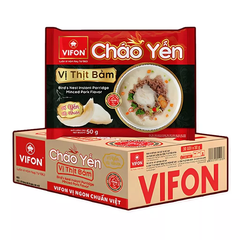 Thùng 30 gói cháo yến Vifon vị gà/thịt bằm gói 50g