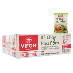 Thùng 30 gói mì chay Vifon vị rau nấm/lẩu thái gói 65g