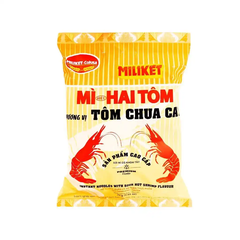Thùng 30 gói mì Miliket Hai Tôm sa tế/hải sản/tôm chua cay gói 75g