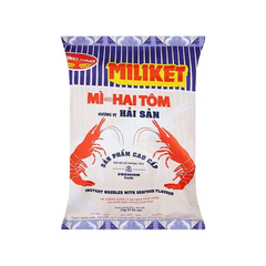 Thùng 30 gói mì Miliket Hai Tôm sa tế/hải sản/tôm chua cay gói 75g