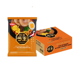 Thùng 30 gói mì ramen Nissin vị thịt hầm/thịt hầm cay/nước tương Nhật Tonkotsu 90g/95g/97g