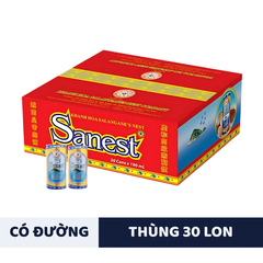 Thùng 30 lon nước yến sào Khánh Hoà Sanest có đường 190ml