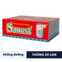 Thùng 30 lon nước yến sào Khánh Hoà Sanest không đường 190ml