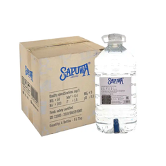 Thùng 4 bình nước uống tinh khiết Sapuwa 5L có vòi