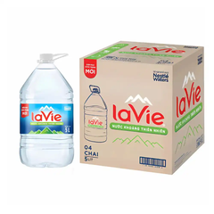 Thùng 4 can nước khoáng thiên nhiên LaVie 5L