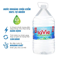 Thùng 4 can nước khoáng thiên nhiên LaVie 5L