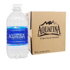 Thùng 4 chai nước uống tinh khiết Aquafina 5L