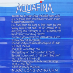 Thùng 4 chai nước uống tinh khiết Aquafina 5L