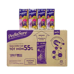 [Thùng 48 hộp] Sữa bột pha sẵn Abbott Pediasure hương vani 180ml cho bé 1 - 10 tuổi