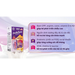 [Thùng 48 hộp] Sữa bột pha sẵn Abbott Pediasure hương vani 180ml cho bé 1 - 10 tuổi