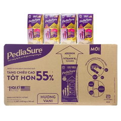 [Thùng 48 hộp] Sữa bột pha sẵn Abbott Pediasure hương vani 110ml cho bé 1 - 10 tuổi