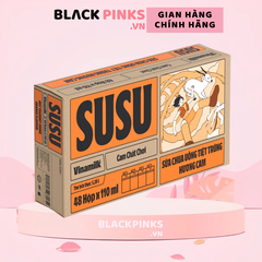 Thùng 48 hộp sữa chua uống tiệt trùng Susu hương táo nho/cam/dâu 110ml