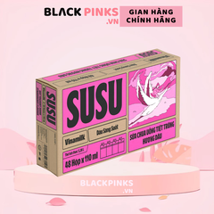 Thùng 48 hộp sữa chua uống tiệt trùng Susu hương táo nho/cam/dâu 110ml
