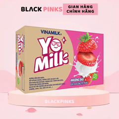 Thùng 48 hộp sữa chua uống tiệt trùng Vinamilk Yomilk hương cam/dâu/việt quất bạc hà 170ml