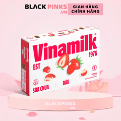 Thùng 48 hộp sữa chua Vinamilk trái cây/dâu/lựu đỏ ít đường/nếp cẩm/trân châu đường đen 100g