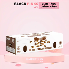 Thùng 48 hộp sữa chua Vinamilk trái cây/dâu/lựu đỏ ít đường/nếp cẩm/trân châu đường đen 100g