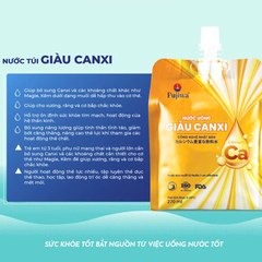 Thùng 48 túi nước uống giàu canxi Fujiwa vị cam 270ml