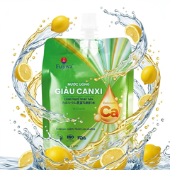 Thùng 48 túi nước uống giàu canxi Fujiwa vị chanh 270ml