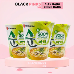 Thùng 6/12 mì chay Soon veggie Nongshim ly 67g