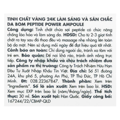 Tinh chất B.O.M Peptide Power Ampoule làm sáng và săn chắc da 30ml