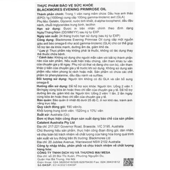 Tinh dầu hoa anh thảo Blackmores evening primrose oil (190 viên)