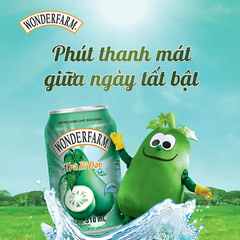 Trà bí đao Wonderfarm ít đường lon 310 ml