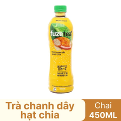 Trà chanh dây hạt chia Fuzetea+ 450ml