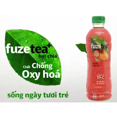 Trà đào hạt chia Fuzetea+ 350ml
