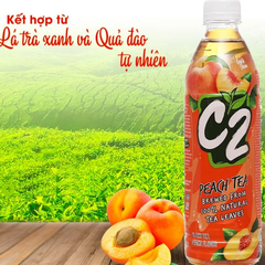 Trà đen C2 hương đào chai 455ml