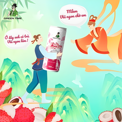 Lốc 12 lon trà Greentime hương vải 320ml