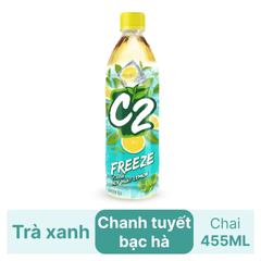 Trà xanh C2 Freeze hương chanh tuyết bạc hà chai 455ml