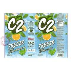 Trà xanh C2 Freeze hương chanh tuyết bạc hà chai 455ml