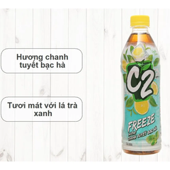 Trà xanh C2 Freeze hương chanh tuyết bạc hà chai 455ml