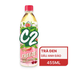 Trà xanh C2 Freeze hương dâu anh đào chai 455ml